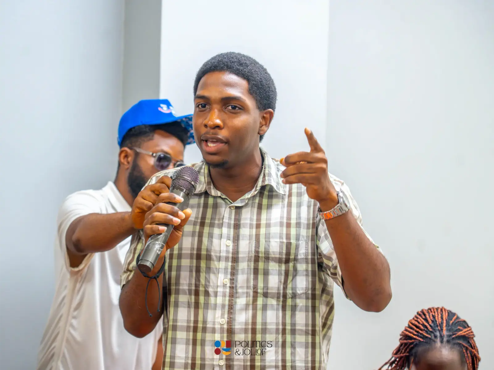 A speaker making his case